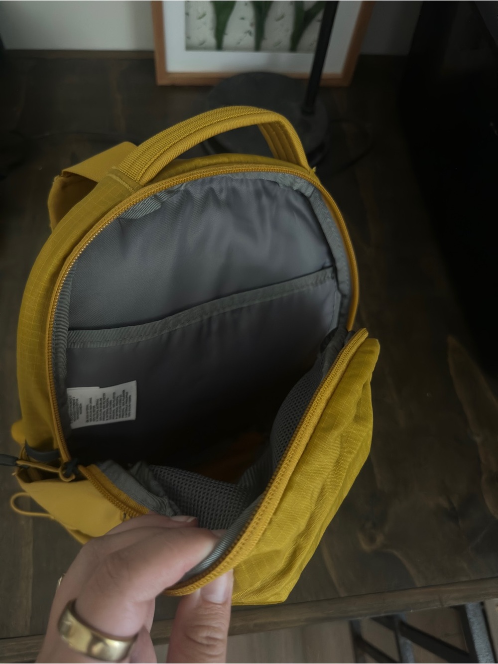 The North Face mini Mustard Yellow Daypack Backpack - Picture 3 of 3